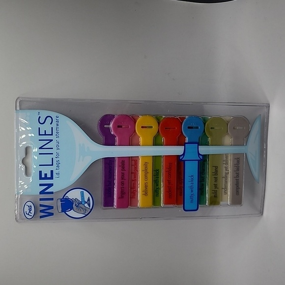 Fred Wine Lines Other - FRED Wine Lines Glass Tags for Stemware Wine Glass Markers